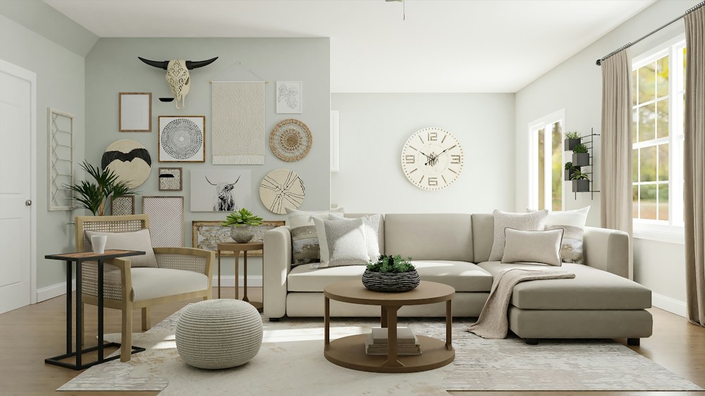 A thoughtfully furnished home with warm natural materials